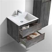 VINCEA База под раковину Luka 600 подвесная, 2 выкатных ящика soft-close, G.Stone VMC-2L600GS
