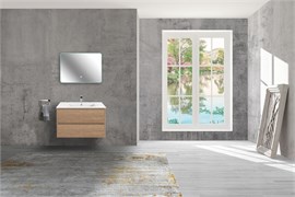 VINCEA База под раковину Gio 800 подвесная, 2 выкатных ящика soft-close, N.Oak VMC-2G800NO
