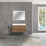 VINCEA База под раковину Gio 100 подвесная, 2 выкатных ящика soft-close, T.Oak VMC-2G100TO