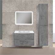 VINCEA База под раковину Paola 800 подвесная, 2 выкатных ящика soft close, Beton VMC-2P800BT