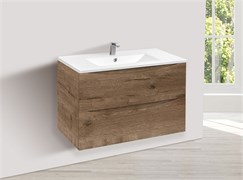 VINCEA База под керамическую раковину Mia 800 подвесная, 2 выкатных ящика soft close, V.Oak VMC-2MC800VO