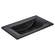 VINCEA Раковина VCB-3M800B из кварцевого камня, цвет черный VCB-3M800B