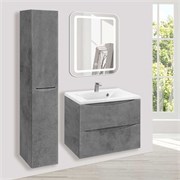 VINCEA База под раковину Mia 650 подвесная, 2 выкатных ящика soft close, Beton VMC-2MA650BT