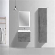 VINCEA База под керамическую раковину Mia Slim 600 подвесная, 2 выкатных ящика soft close, Beton VMC-2MC600S1BT