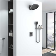 VINCEA Душевой комплект Inspire VSFW-3I21MT3RGM встраиваемый, термостат, двухрежимный, вороненая сталь VSFW-3I21MT3RGM
