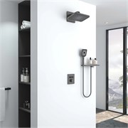 VINCEA Душевой комплект Inspire VSFW-3I21MT4RGM встраиваемый, термостат, двухрежимный, вороненая сталь VSFW-3I21MT4RGM