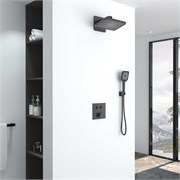 VINCEA Душевой комплект Inspire VSFW-421I4GM встраиваемый, двухрежимный, вороненая сталь VSFW-421I4GM