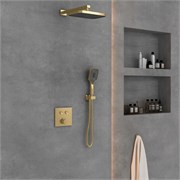 VINCEA Душевой комплект VSFW-4211BG встраиваемый, двухрежимный, брашированное золото VSFW-4211BG