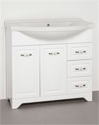 STYLE LINE Тумба с раковиной Style Line Олеандр-2 90 (3 ящ.) под умывальник Эльбрус 90, белая ЛС-00000241