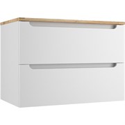 STYLE LINE Тумба подвесная "Бали 80" 2 ящика со столешницей БЕЛЫЙ СОФТ ЛС-00002339