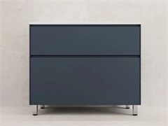 STYLE LINE Тумба напольная "ЛИМА 100" эмаль, под раковину LINE 100, 2 ящ., PLUS, графит ЛС-00002349