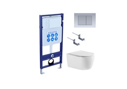 SET AQUATEK ЕВРОПА cmp011 (рама AQUATEK Standard INS-0000012, клавиша KDI-0000011, крепеж KKI-0000002+унитаз ЕВРОПА AQ1106-00 с тонким сиденьем sc) SET AQUATEK ЕВРОПА cmp011