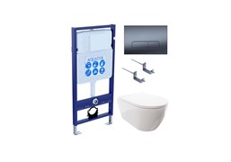 SET AQUATEK ПОЛАРИС (рама AQUATEK Standard INS-0000012+унитаз ПОЛАРИС AQ0700-00 с тонким сиденьем soft-close+ крепеж KKI-0000002 +панель KDI-0000034) SET AQUATEK ПОЛАРИС-034 4в1