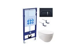 SET AQUATEK ПОЛАРИС (рама AQUATEK Standard INS-0000012+унитаз ПОЛАРИС AQ0700-00 с тонким сиденьем soft-close+ крепеж KKI-0000002 +панель KDI-0000045) SET AQUATEK ПОЛАРИС-045 4в1