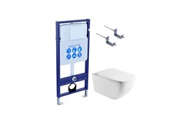 SET AQUATEK МЕДЕЯ T (рама AQUATEK Standard INS-0000012 + крепеж KKI-0000002 +унитаз AQ1537T-00 МЕДЕЯ Унитаз подвесной, с тонким сиденьем soft-close) SET AQUATEK МЕДЕЯ T