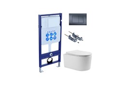 SET AQUATEK МИЯ Т-033 4в1(рама AQUATEK Standard INS-0000012+крепёж KKI-0000016 +кнопка KDI-0000033 +унитаз МИЯ AQ2004T-00 с тонким сиденьем soft-close SET AQUATEK МИЯ Т-033 4в1