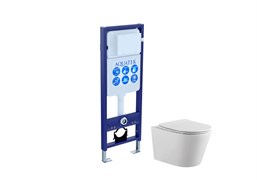SET AQUATEK ВЕГА/17 (рама AQUATEK INS-0000017 (без клавиши и крепежа) +унитаз ВЕГА AQ1905-00+тонкое сиденье с механизмом sc) SET AQUATEK ВЕГА/17