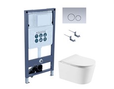 SET AQUATEK ОБЕРОН T PNS013 (рама AQUATEK INSP-0000001 с клавишей PNS-0000013 и крепежом KKI-0000002+унитаз ОБЕРОН AQ1365T-00, тонкое сиденье sc) SET AQUATEK ОБЕРОН T PNS013