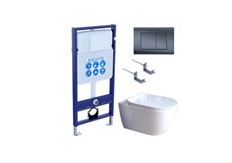 SET AQUATEK ПОЛАРИС (рама AQUATEK Standard INS-0000012+унитаз ПОЛАРИС AQ0700-01 с тонким сиденьем soft-close+ крепеж KKI-0000002 +панель KDI-0000033) SET AQUATEK ПОЛАРИС-01-033 4в1