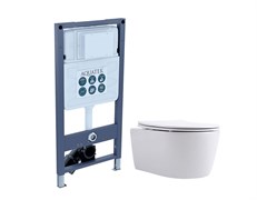 Set AQUATEK ЕВРОПА New-INSP01 рама AQUATEK INSP-0000001 +звукоизоляционная прокладка+унитаз ЕВРОПА AQ1106L-00+тонкое сиденье с механиз Set AQUATEK ЕВРОПА New-INSP01