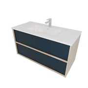 AQUATEK Комплект мебели: Тумба ЛИБРА с раковиной 100см, 2 ящика с системой push-to-open, корпус дерево,цвет фасадов серый мат AQ66100-DO-MG