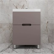 STYLE LINE Тумба напольная "Матис 60" под ASTI 60 (2 ящика), ТАУП ТЁМНЫЙ, ЭМАЛЬ ЛС-00002433