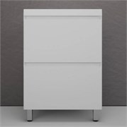 STYLE LINE Тумба напольная "Манхэттен 60" ЭМАЛЬ под ASTI 60 2 ящика PLUS белый матовый ЛС-00002377