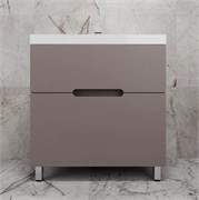 STYLE LINE Тумба напольная "Матис 80" под ASTI 80 (2 ящика), ТАУП ТЁМНЫЙ, ЭМАЛЬ ЛС-00002439