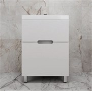 STYLE LINE Тумба напольная "Матис 60" под ASTI 60 (2 ящика), Белый матовый, ЭМАЛЬ ЛС-00002441