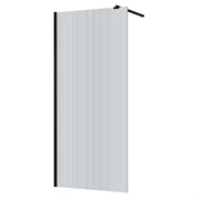 AZARIO Душевая перегородка Walk-in 1200х1950 рифленое стекло 8 мм, профиль черный матовый (AZ-251-120-MB-CRF) AZ-251-120-MB-CRF