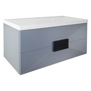 AZARIO Комплект ZENA Тумба 100/2 1000х450х585 подвесная, с раковиной CLASSIK 100, серый, ручка золото (CS00097710) CS00097710