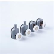 IDDIS Ролики 2 верхних, 2 нижних одинарные, D=23 мм серый, стекло 5-6 мм (966S23GR6DZ) 966S23GR6DZ