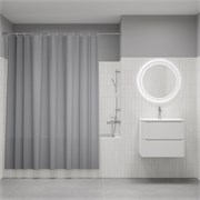 IDDIS Штора для ванной, 200x180 см, Полиэстер, светло-серый, , BS07P18i11 BS07P18i11