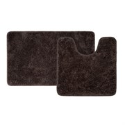 IDDIS Набор ковриков для ванной комнаты, 50х80 + 50х50, микрофибра, темно--коричневый, , BSET08Mi13 BSET08Mi13