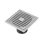 IDDIS Трап душевой, вертикальный выпуск, сухой затвор, 10х10см, хром матовый, , 980CV10SB3DDZ 980CV10SB3DDZ