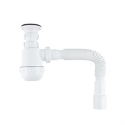 IDDIS Сифон бутылочный Optima Home 1.1/2x40мм, с выпуском и гофротрубой 40/50мм (900AVG0010VD) 900AVG0010VD