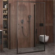 CEZARES Molveno Душевой уголок прямоугольный размер 120x90 см двери раздвижные профиль - оружейная сталь / стекло - прозрачное MOLVENO-AH-12-120/90-C-GM-IV