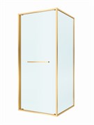 CEZARES Lux Душевой уголок квадратный двери раздвижные размер 90x90 см, цвет профиль - золото брашированное / стекло - прозрачное LUX-A-FS-1-90-C-BORO