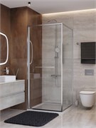 CEZARES Lux Душевой уголок квадратный двери раздвижные размер 90x90 см, цвет профиль - хром / стекло - прозрачное LUX-A-FS-1-90-C-CR