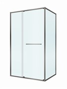 CEZARES Lux Душевой уголок прямоугольный двери раздвижные размер 110x100 см, цвет профиль - оружейная сталь / стекло - прозрачное LUX-AH-FS-11-110/100-C-GM