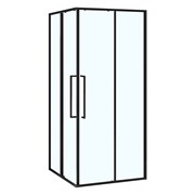 AZARIO Душевое ограждение SHANGHAI 900х900х1950 прозрачное стекло 6 мм, профиль черный матовый, двери раздвижные AZ-R43-90-MB-CL