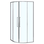 AZARIO Душевое ограждение SHANGHAI 900х900х1950 четверть круга, прозрачное стекло 6 мм, профиль графит матовый, двери раздвижные AZ-S43-90-MGR-CL