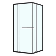 AZARIO Душевое ограждение MONAKO 1000х1000х1950 сдвижная дверь, прозрачное стекло 6 мм, профиль черный матовый (AZ-L47-100-MB-CL) AZ-L47-100-MB-CL