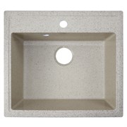 AZARIO Кухонная мойка Onda 565x505x200 искусственный мрамор, сифон в комплекте, цвет песочный (CS00105222) CS00105222
