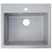 AZARIO Кухонная мойка Onda 565x505x200 искусственный мрамор, сифон в комплекте, цвет серый (CS00105223) CS00105223