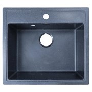 AZARIO Кухонная мойка Onda 565x505x200 искусственный мрамор, сифон в комплекте, цвет черный (CS00105224) CS00105224
