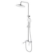 AZARIO Душевая система Alanti с круглым тропическим душем, керамический картридж, шланг 150 см, хром (AZ-K2332) AZ-K2332