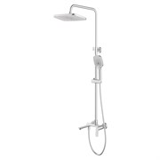 AZARIO Душевая система Alanti с квадратным тропическим душем, керамический картридж, шланг 150 см, сатин (AZ-K2332-1BN) AZ-K2332-1BN