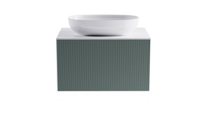 ASTRA-FORM Тумба подвесная М-40 70см 1ящ цв NCS S 3005-b80g мат/.волна, раковина Атрия бел гл., столешница Solid бел гл. 4631177713491