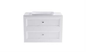 ASTRA-FORM Тумба подвесная Классик  90 с 2ящ белый мат. с раковиной Ретро бел гл. и столешницей Solid бел гл. 4631177714399